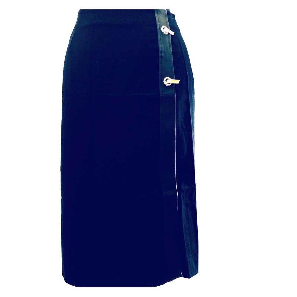 Alfani long faux wrap skirt.